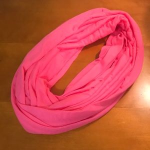 Polyester Pink Infinity Scarf